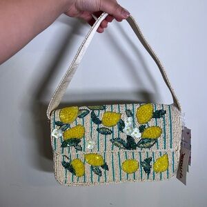 Viral marshalls / tj maxx Lemon Beaded Women's shoulder Bag (price is firm!)